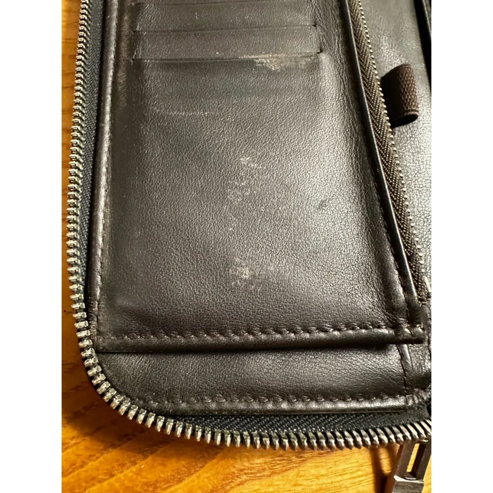 Louis Vuitton Black Graphite Canvas Long Zip Wallet - Picture 2 of 8